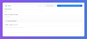Interface of Long AI application with script input fields and voice generation options.