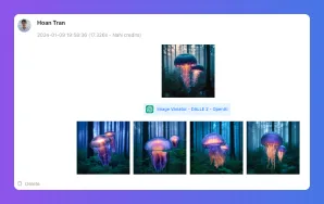 Two glowing jellyfish float mysteriously in a dark, ethereal forest at night.