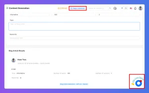 Content Generation UI with 'New Document' button and 'ContentGenie' logo.