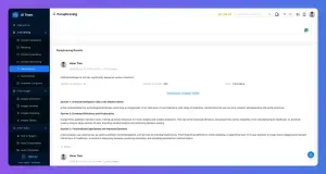 Software interface displaying a dark navigation sidebar and a light main section with discussions.